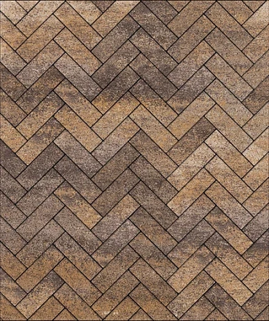 Тротуарная клинкерная брусчатка 48*120*115мм